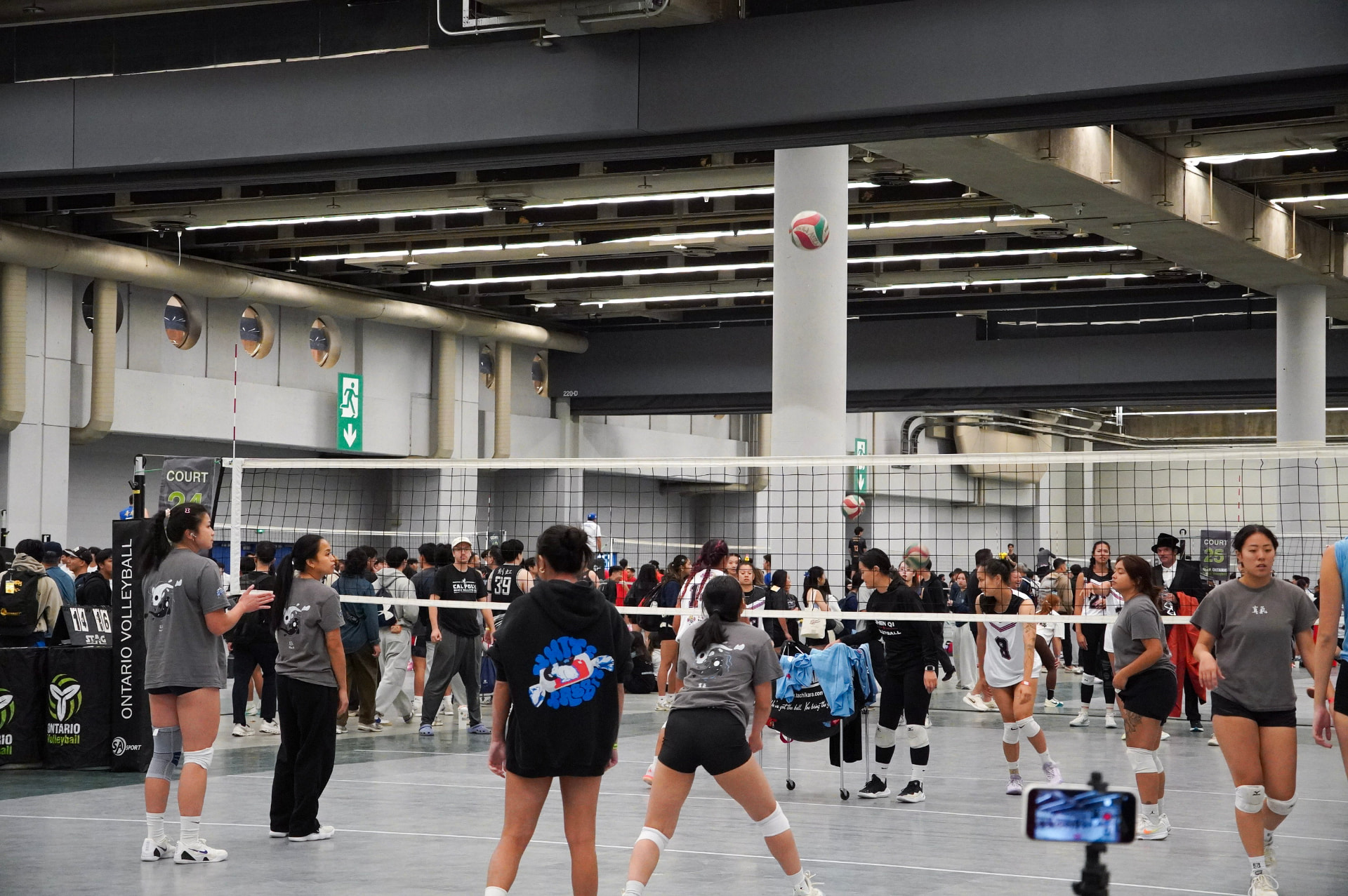 Volleyball court action at the 81st NACIVT in Montreal